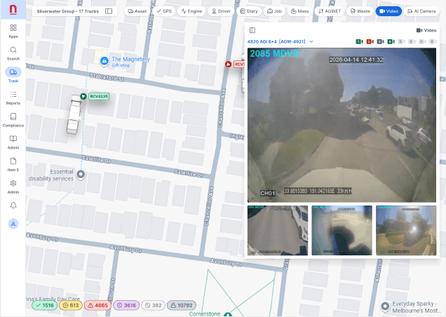 Netcorp MDVR live-view interface